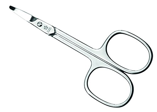 Pfeilring Babyschere, abgerundete Spitze, vernickelt, großes Auge, im Blister Cover
