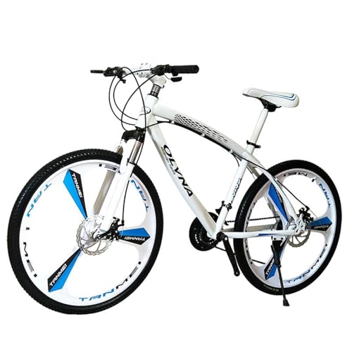 Wmmner Bicicleta de Montaña de 24 Pulgadas con Frenos de Disco de Acero de Alto Carbono, Bicicleta de Velocidad para Hombres Y Mujeres Adultos, Bicicleta Ligera para Estudiantes/D/21 Velocidades