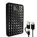 ModusTech 500GB Externe Festplatte – Tragbare USB 3.0/Typ-C Hochgeschwindigkeits-HDD – Kompatibel mit Windows, Mac, Laptop, PC, Desktop, PS4/5, Xbox (Schwarz)