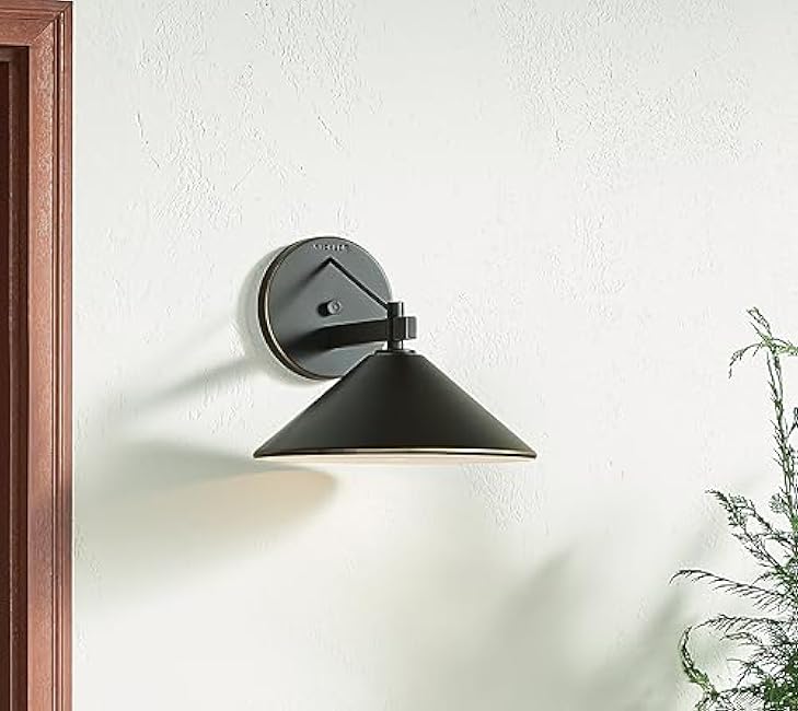 Kichler Ripley 12 Outdoor Wall Light in Olde Bronze?, 1-Light Exterior Wall Sconce, (12 W x 10 H), 49061OZ