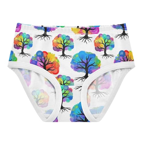 Joisal Art Trees White Cute Panties Girl Toddlers Underwear Floral Cotton Animals Briefs Underpants 2t