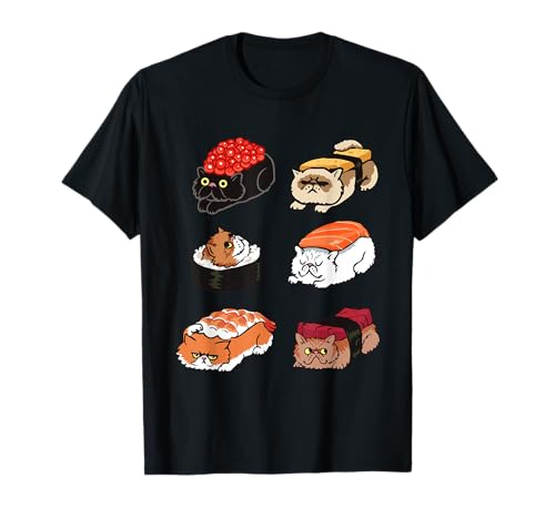 Sushi Persian Cat Funny Camiseta por Huebucket Camiseta
