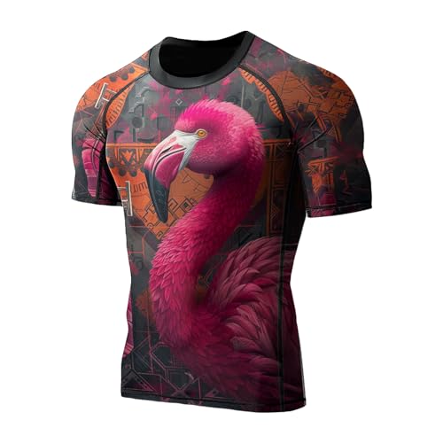 Rash Guard Men Short Sleeve, Compression Shirt Stretchable Fabric Gift On Birthday