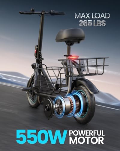 Gyroor Electric Scooter for Adults with Large Pet Basket –
