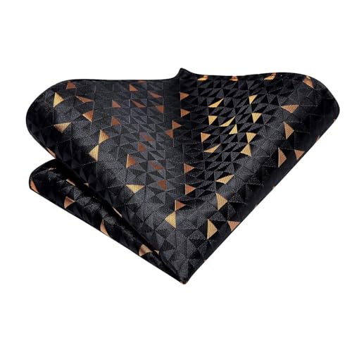 Image of Dubulle Mens Tie Set Solid Paisley Silk Striped Necktie for Men with Cufflinks Tie and Pocket Square