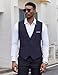 COOFANDY Men's Formal Suit Vets 3 Button Lightweight Casual Business Vest Tweed Dress Waistcoat with Pocket