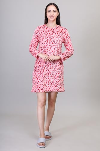 Image of CAMEY Women's Printed Nightgown, Long Sleeves, Nighty