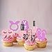 Spa Cupcake Topper Glitter Makeup Themed Birthday Cupcake Decorations 24Pcs Spa Party Cupcake Picks Spa Day Mask Slumber Cake Decor for Makeover Mask Sleepover Birthday Party Supplies