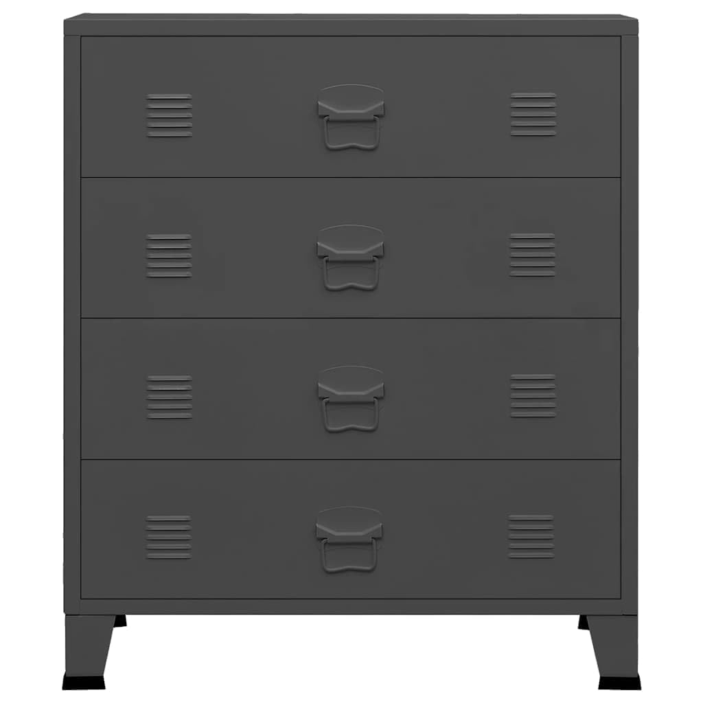 vidaXL Cassettiera Industriale Antracite 78x40x93 cm in Metallo