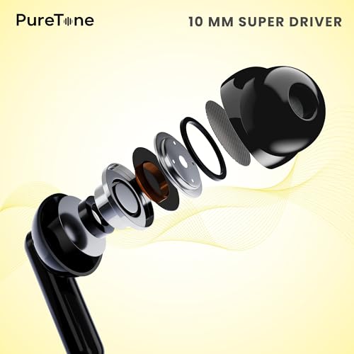 Image of OOGE Tune 8 Bluetooth Neckband Headphones, 30H Playtime, Hi-Fi Bass Sound, Magnetic Ear Tips, IPX4 Sweatproof, Type-C Charging, Clear Mic (Blonde Yellow)