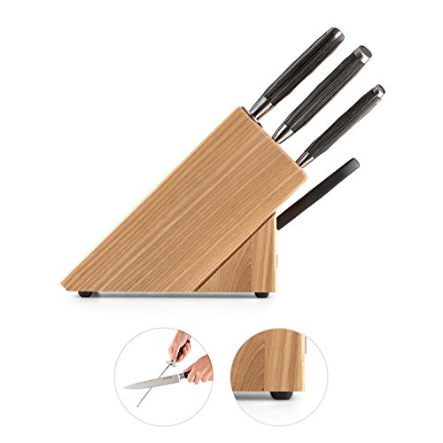 Messerblock Klarstein Katana 8-teilig aus Edelstahl mit Profi Messer-Set
