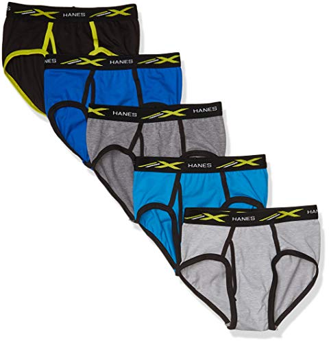 Hanes Men's 5-Pack Active Cool X-Temp Dyed Brief, Assorted, Large