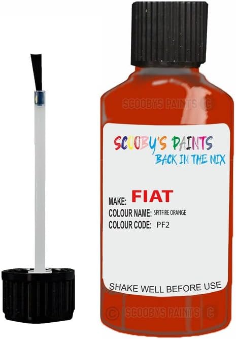 Touch Up Paint For Fiat 500 Spitfire Orange Pf2 2017-2019 30Ml Bottle Brush Scratch Stone Chip Repair Pen