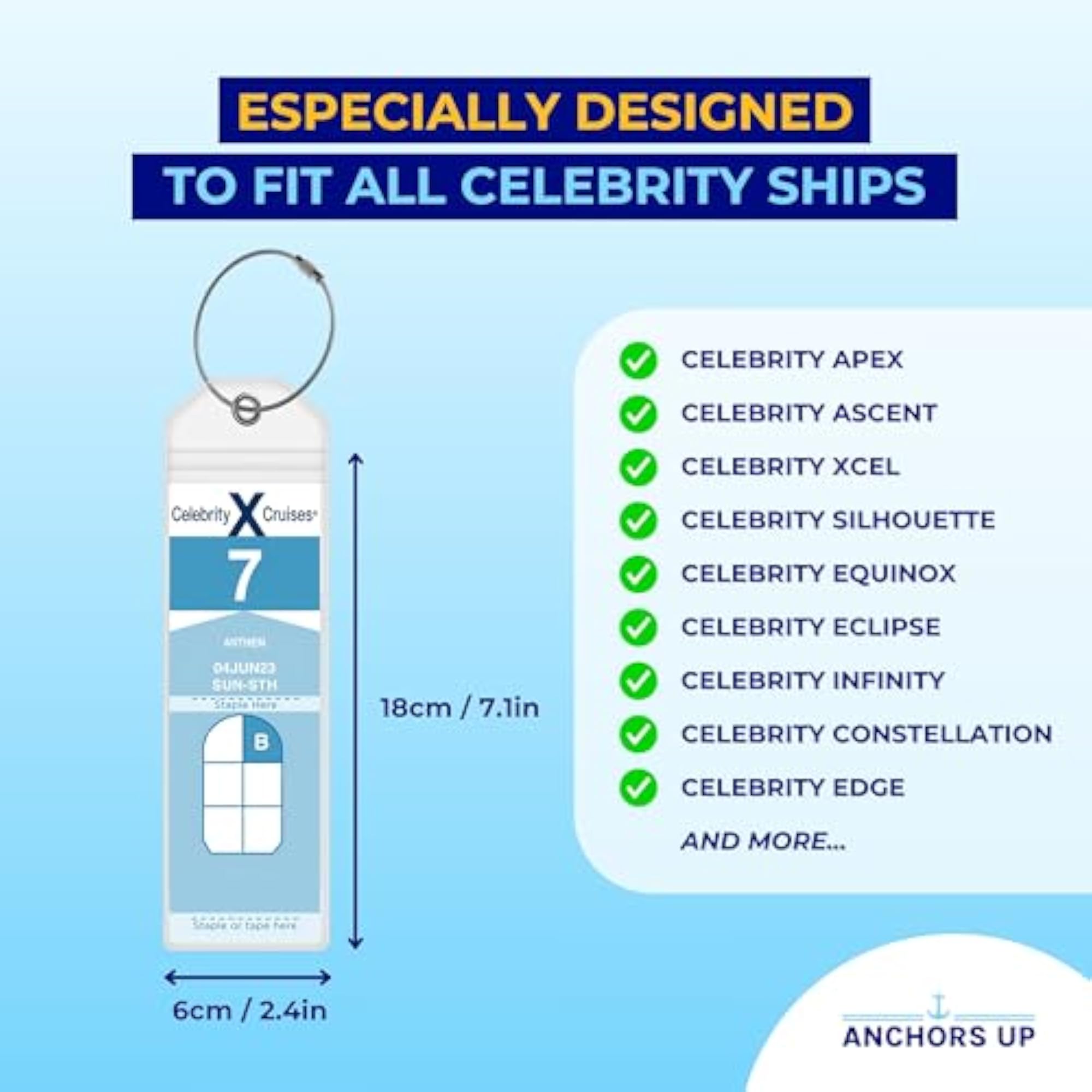 Celebrity Cruise Luggage Tag Holders [4 Pack]
