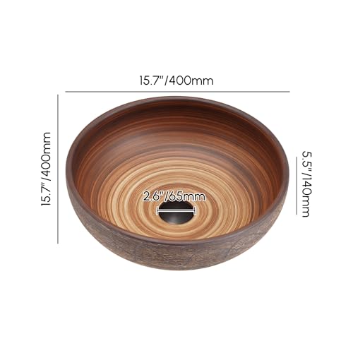 Homary Waschbecken, Aufsatzwaschbecken Oval 59cm Vintage Waschbecken aus Keramik