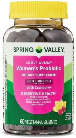 H4U Spring Valley Extra Strength Probiotic Vegetable Capsules for Digestive Health (Women's Gummies 60 Count)