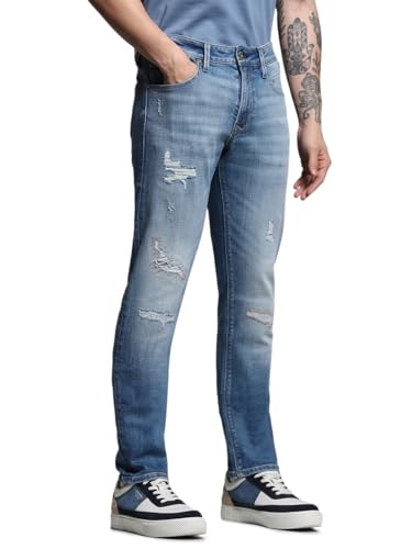 Image of Jack & Jones Men's Slim Fit Jeans | Low Rise | Jeans for Men