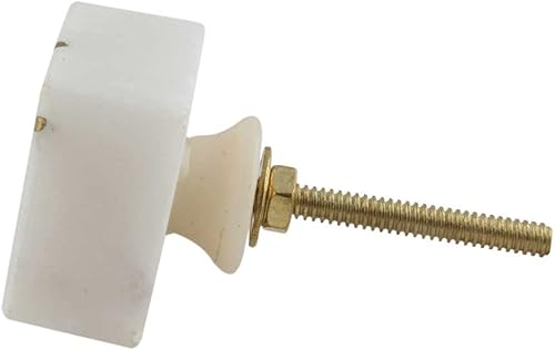 Miniatura 3 de Indian Shelf 20 pomos cuadrados blancos decorativos de piedra para cajones de mármol para tocador de lujo manija de puerta diseñador