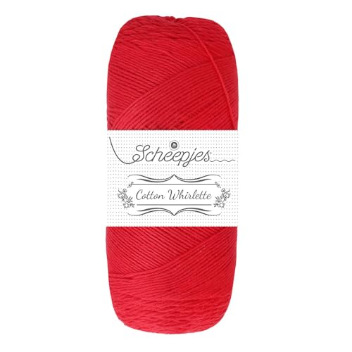Scheepjes Cotton Whirlette 100g Yarn – 823 Strawberry, Mercerized Cotton