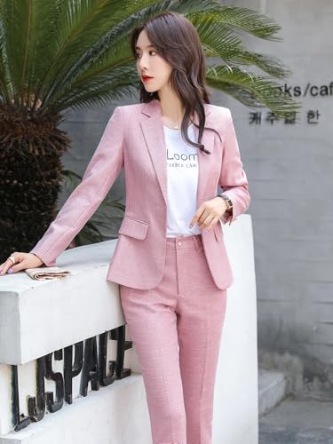 Image of Women's Cotton Blend Casual Printed Full Sleeve Collared Top and Pant Set with Blazer | Western Set for Women