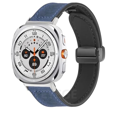 Bracelet en cuir et silicone pour Samsung Galaxy Watch Ultra 47mm sport magnétique