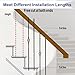 Sidasu 16-Pack Wrought Iron Balusters for Staircase, Hollow Single Basket with Double Twist 1/2