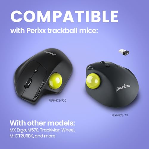 Image of Perixx PERIPRO-303 GOY 1.34 inches Trackball - Replacement Ball for M570, PERIMICE-517 /520 /717 /720, and Other Compatible Trackball Mouse - Matte Optic Yellow