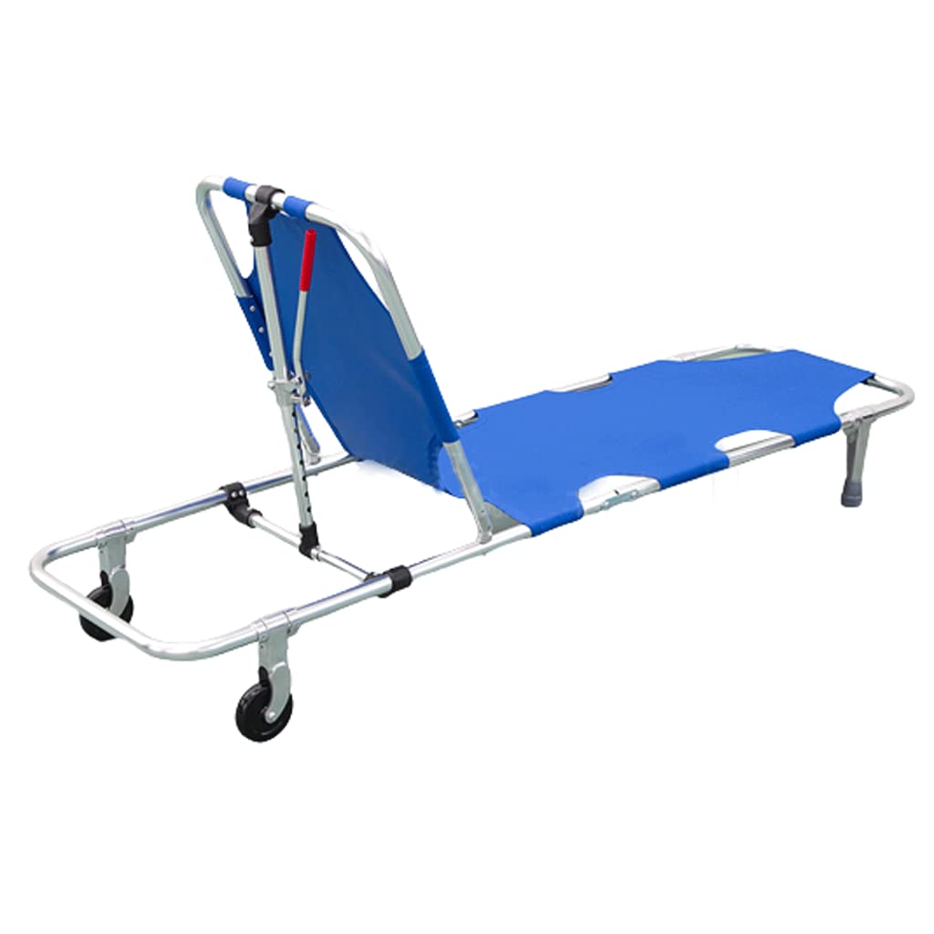 YNIYUJKL Multi-Purpose Alum Alloy Emergency Stair Chair Emergency Stretcher Folding Ambulance Chair Ambulance Firefighter Evacuation Evacuation Surprise Gift,2 Rounds - Heads Up