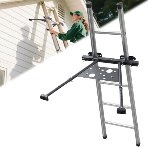 Stabilisateur d'Échelle, Stabilisateur d'Échelle d'extension réglable avec 51-75cm pieds réglables, apacité de Charge 150 kg, Compatible avec Différentes...