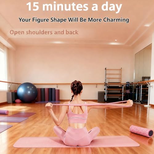 Resistance Bands with Handles,Figure 8 Resistance Band Elastic Fitness Bands Exercise Band for Home Yoga Gym Workout Grey 25LB - image 7