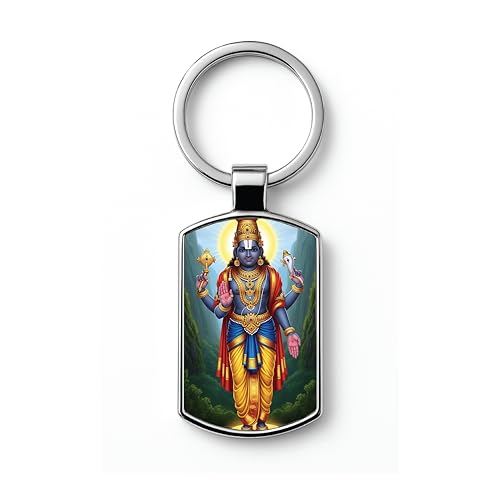 Image of Stylish Metal Keychains with Permanent Glossy Print - Inspirational Quotes & Spiritual Designs - Perfect Key chains for loved ones, Personal Use, Gifts & Return Gifts