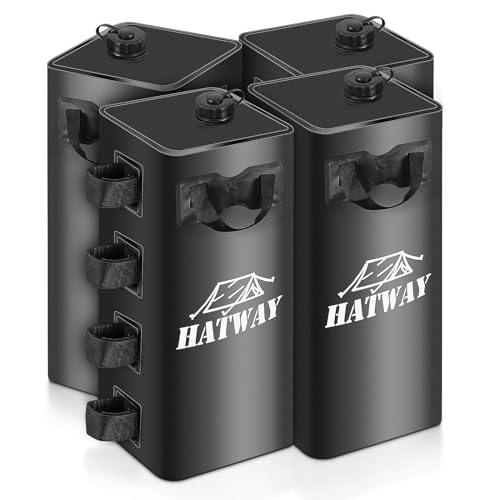 Hatway Canopy Water Weight Bag,220 LBS Water Tent Weights Set of 4 Leg Weights for Pop Up CanopyGazebo,Canopies,Tent-4 * 25L-Black by Hatway - Used condition - US$42.83