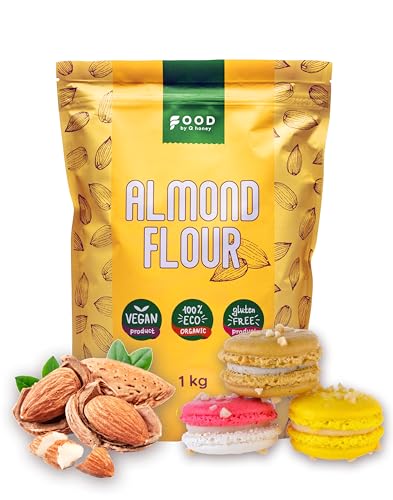 Almond Flour 1kg, Gluten-Free 100%, Partially de-Oiled Extra Fine Blanched Natural Almond Flour