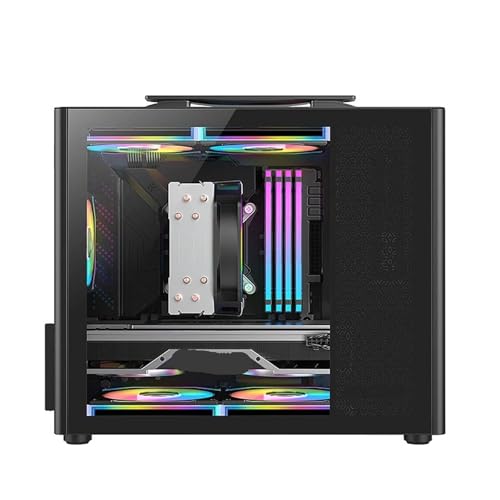 Gabinete portátil para computadora EWAIDI M5 M-ATX, compatible con Motherboards ITX, ATX, con fuente ATX/SFX, soporte USB 3.0, chasis mini escritorio negro miniatura 5