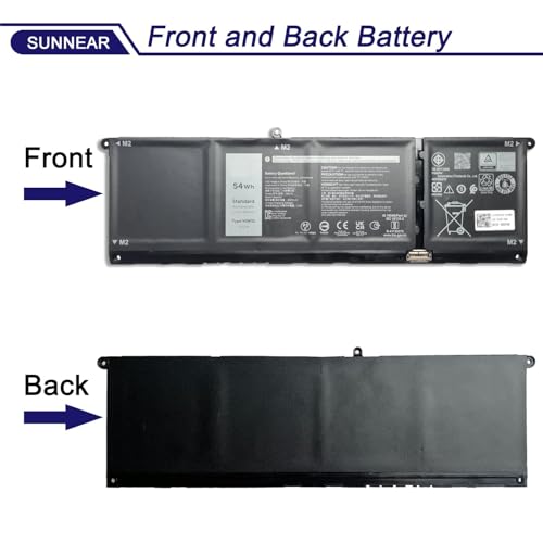Image of V6W33 54Wh Laptop Battery Replacement for Dell Inspiron 3510 3520 3511 3515 5310 5510 5515 5625 5630 Inspiron 14 7415 7420 7425 7430 7435 7445 2-in-1 Latitude 3320 3520 3420 Vostro 3515 Series