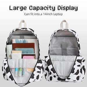 Cow Print Backpack for Girls, Kids Preschool Kindergarten Backpacks, Cute Toddler Bookbag, School Bag for Elementary Back to School with Plush Pendant Decoration Cow Print Backpack for Girls Kids Preschool Kindergarten Backpacks Cute Toddler Bookbag School Bag for Elementary Back to School with Plush Pendant Decoration