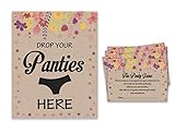 Inkdotpot Beige Girls Night Out Bachelorette Party Panty Game Rustic Kraft Floral Bridal Shower Game