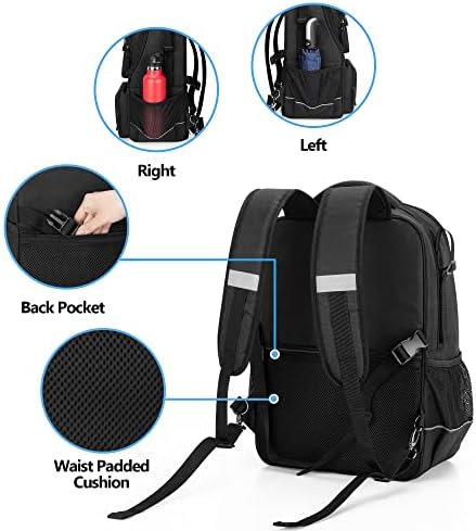 SAMDEW Wheelchair Backpack, Wheelchair Bag to Hang on Back, Manual & Motorized Wheelchair Bag, Universal Accessories Bag for Wheelchair, with Thermal Insulation Pocket for Medicine Storage, Bag Only
