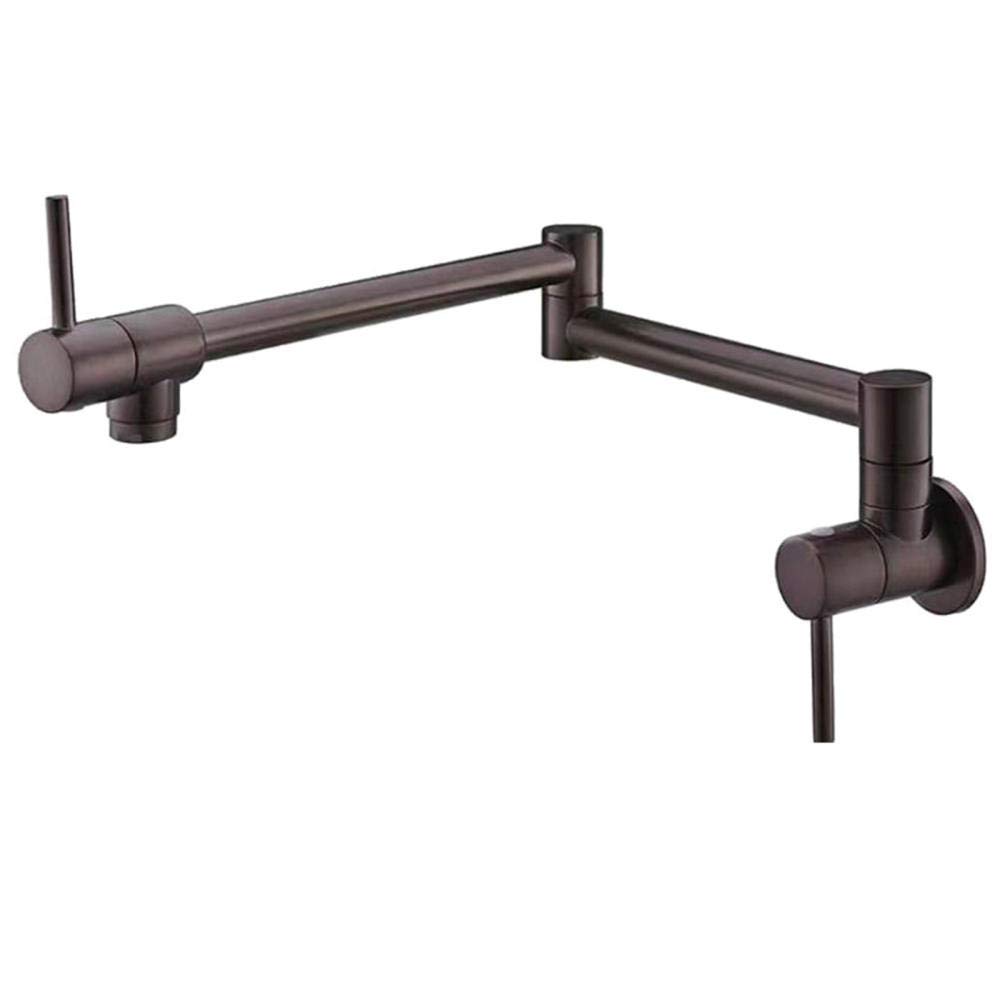 Rubinetti for riempitivi for pentole da cucina Montaggio a parete Girevole a 360 Telescopico Rubinetto multifunzione for acqua fredda Rubinetto da cucina con doppia maniglia Rubinetto for lavelli da c