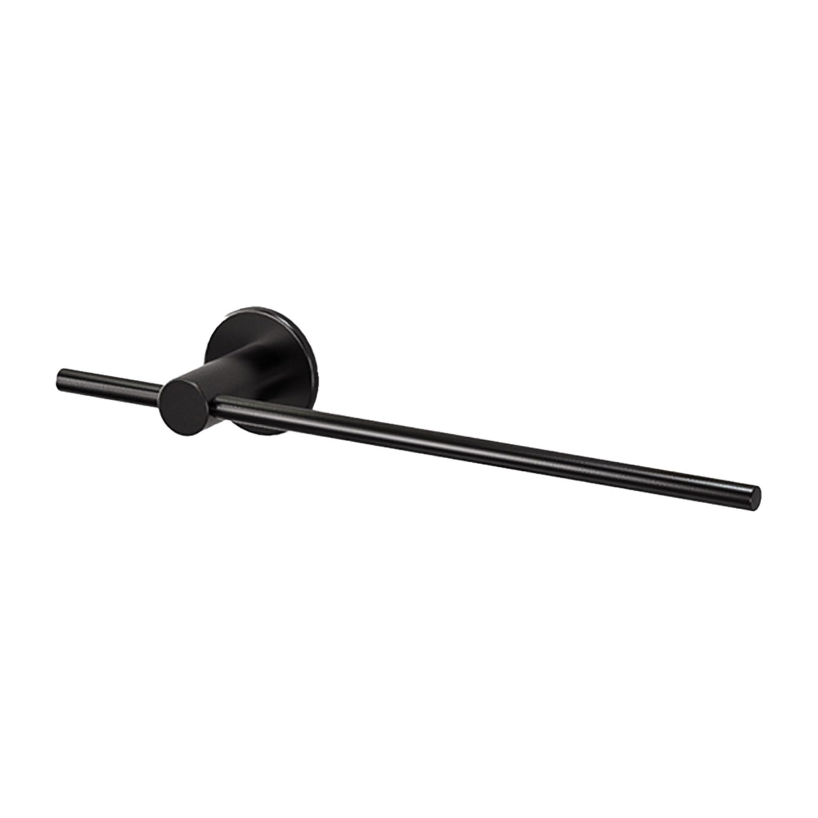 Porte-serviettes sans perçage noir 70 cm en acier pour un rangement compact de salle de bain