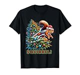 Beans Hot Tees Squirrel Jumping Out of Christmas Tree Funny Unisex-Adults, Unisex-Kids T-Shirt