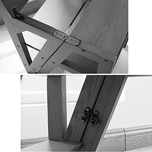 Échelles pliables ménagères en bois et support plante 4 marches - 4