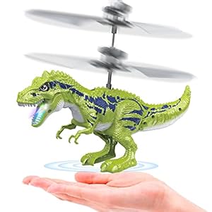 Dinosaur Toys for 8-12 Year Old Boys, Infrared Induction RC Ball Cool Toy for Kids Boys Girls Light Helicopter Flying Drone Indoor Outdoor Games Christmas Birthday Gifts