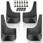 Set of 4 Front and Rear Mud Flaps Splash Guards Need to Drill Replacement for Chevrolet Silverado Tahoe Avalanche Suburban(Without Fender Flares)