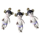 PAMINGONO Estatua de Resina del Jesús 3 Piezas, Figura Artesanal Religiosa para Escritorio, Adorno de Escritorio para Decoración Navideña y Hogar, Tamaño Compacto y Superficie Lisa