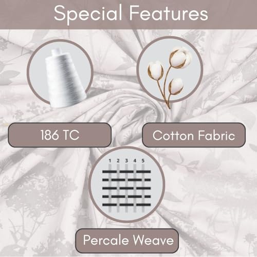 Image of Mafatlal 186 Tc Corsica Cotton Summer Bedsheet King Size | 108 X 108 Inches | Cooling Padukkai Virippu for Comfortable Sleep | Premium Bedding Set with 2 Pillow Covers | Light Brown