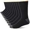 Amazon Essentials Men’s 10-Pack Cotton Half Cushioned Crew Socks
