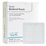 Dermarite Industries Sterile Bordered Gauze Dressing, 0.5 Pound