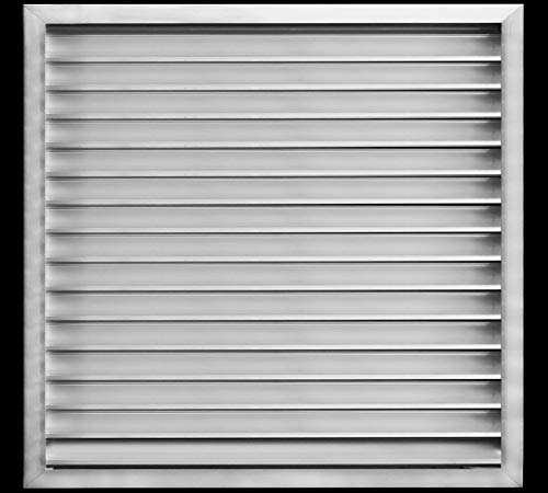 HVAC Premium 28"W x 30"H Aluminum Exterior Gable Louver Vent for Walls & Crawlspace - Weather-Resistant Air Grille with Screen Mesh - [Outer Dimensions 29.75"W x 31.75"H]