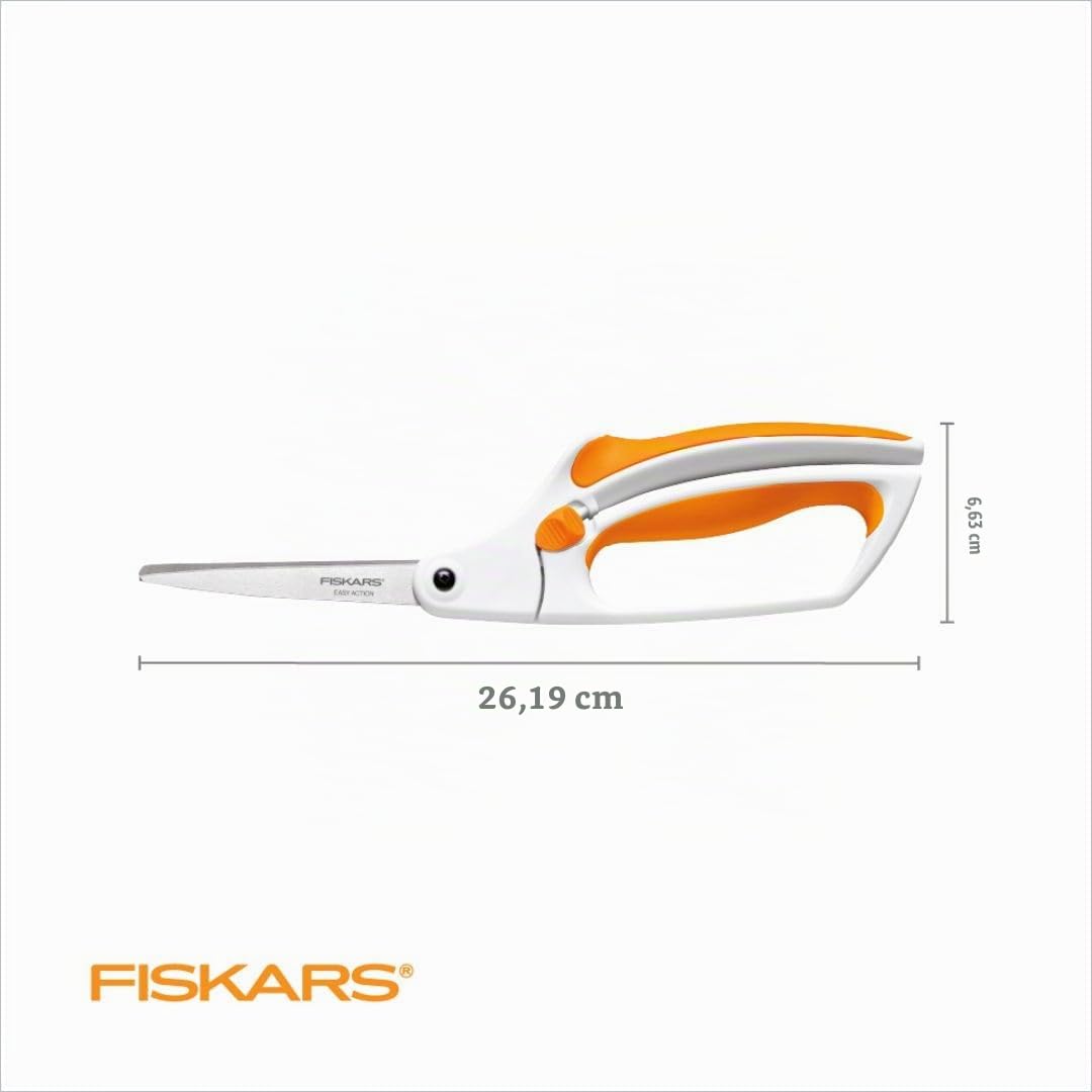 Fiskars Tijeras para tejidos Softgrip, Con micropunta, Longitud: 15 cm | 1003873